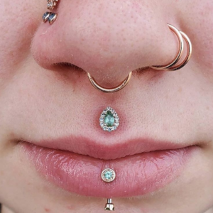 Ear, nose, lips, and tongue piercing surgery